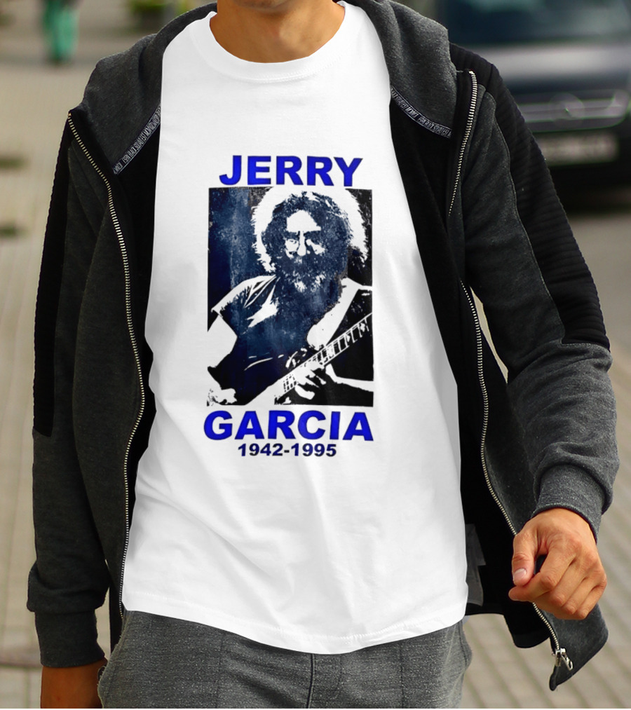 Jerry Garcia 1942 1995 Image With Guitar T-Shirt