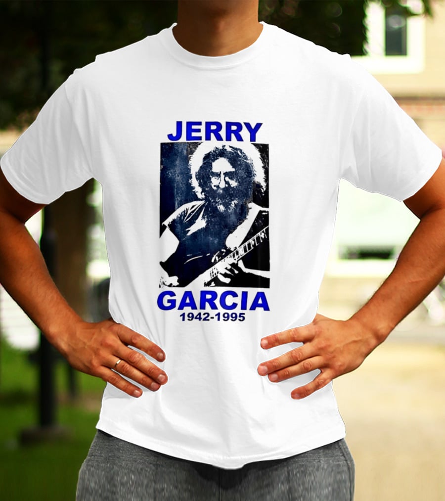 Jerry Garcia 1942 1995 Image With Guitar T-Shirt