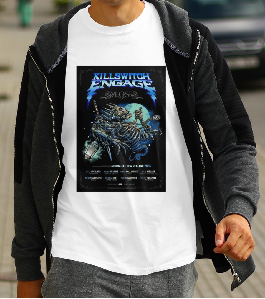 Killswitch Engage Sylosis Australia New Zealand Tour 2026 Concert Dates T-Shirt