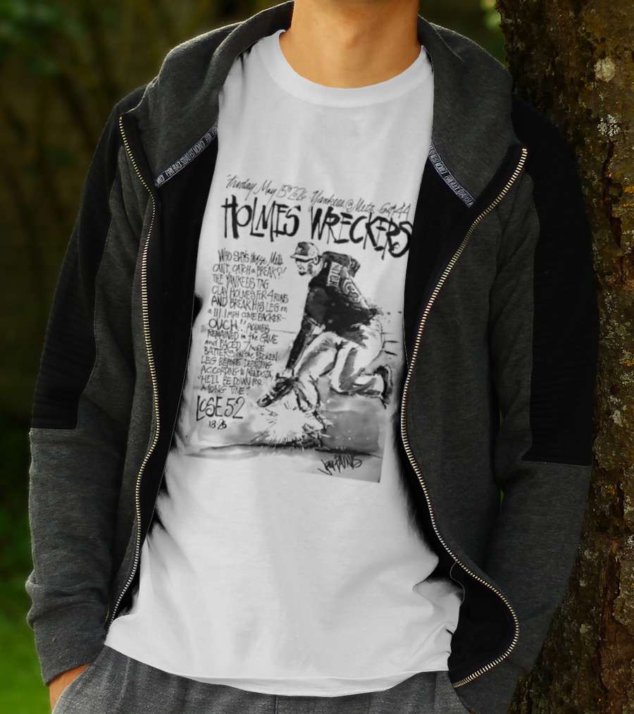 Holmes Wreckers New York Mets Baseball Pitcher Clay Holmes T-Shirt