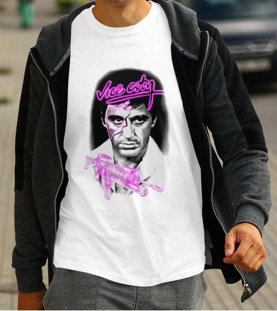 Vice City Tony Montana Scarface Neon T-Shirt
