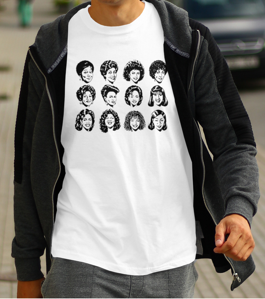 Iconic TV Moms Black And White Portraits T-Shirt