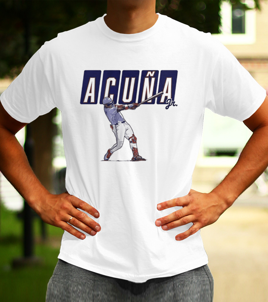 Ronald Acuña Jr Swinging Atlanta Braves Baseball Star T-Shirt