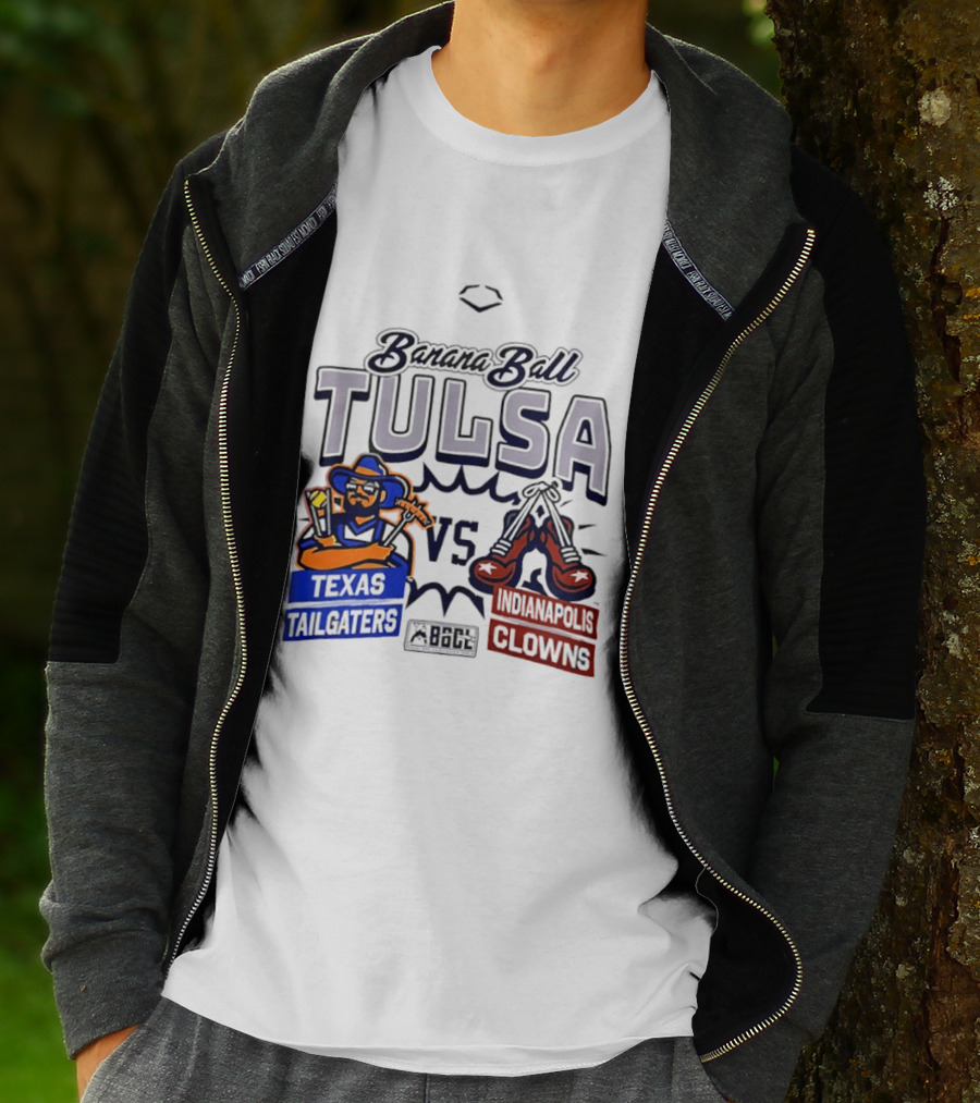 Banana Ball Tulsa Texas Tailgaters Vs Indianapolis Clowns T-Shirt