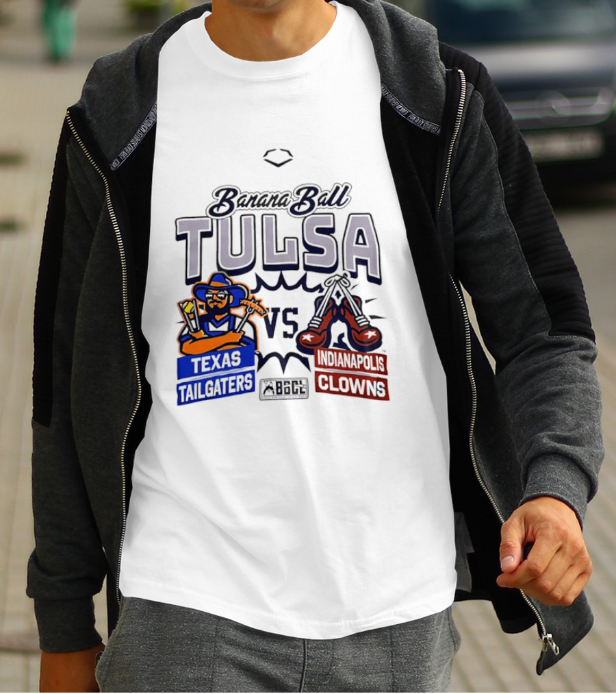 Banana Ball Tulsa Texas Tailgaters Vs Indianapolis Clowns T-Shirt