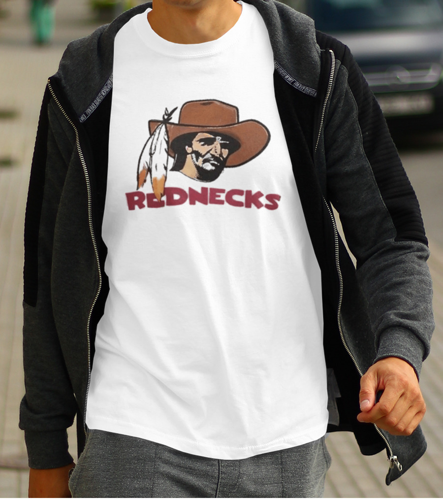 Washington Redskins Rednecks Cowboy Hat With Feather T-Shirt