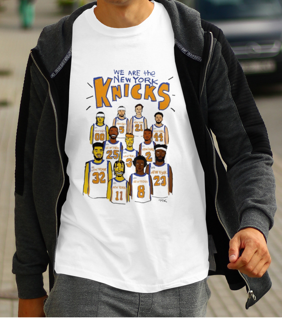 We Are The New York Knicks Players Basketball Doodle Team Roster T-Shirt