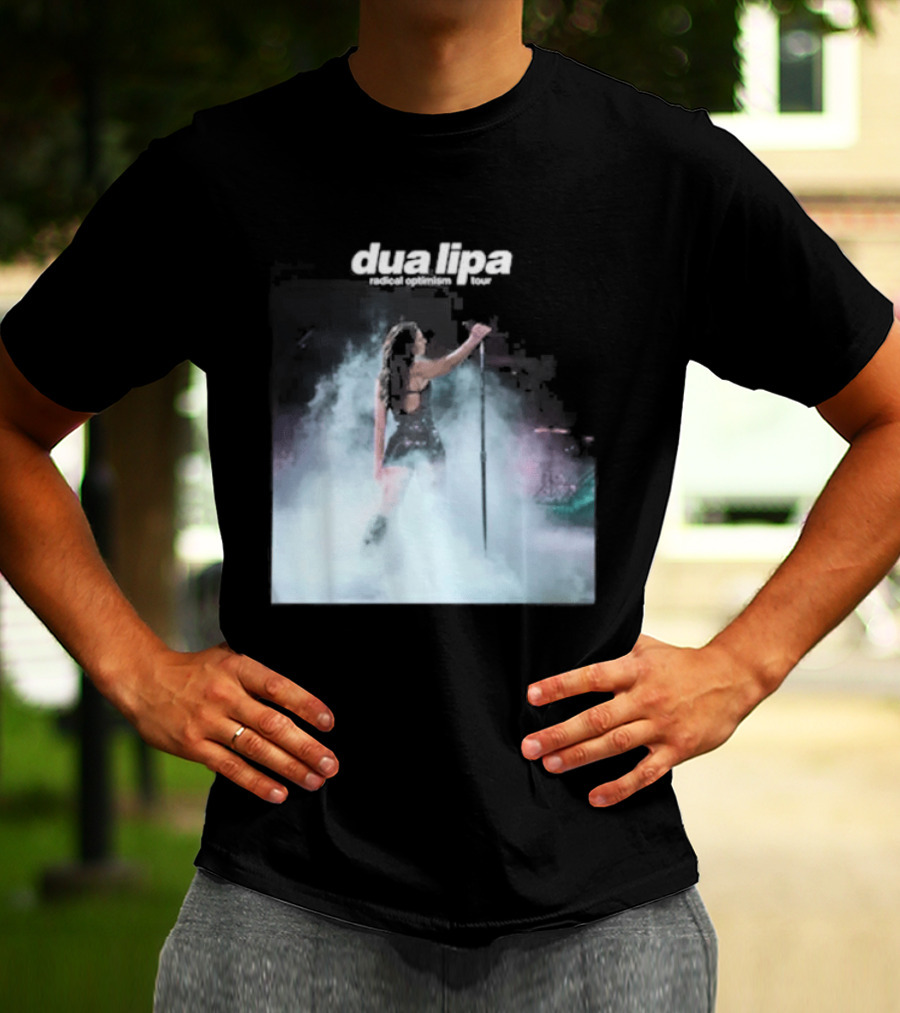 Dua Lipa Round Neck Abstract Pastel Aura T-Shirt