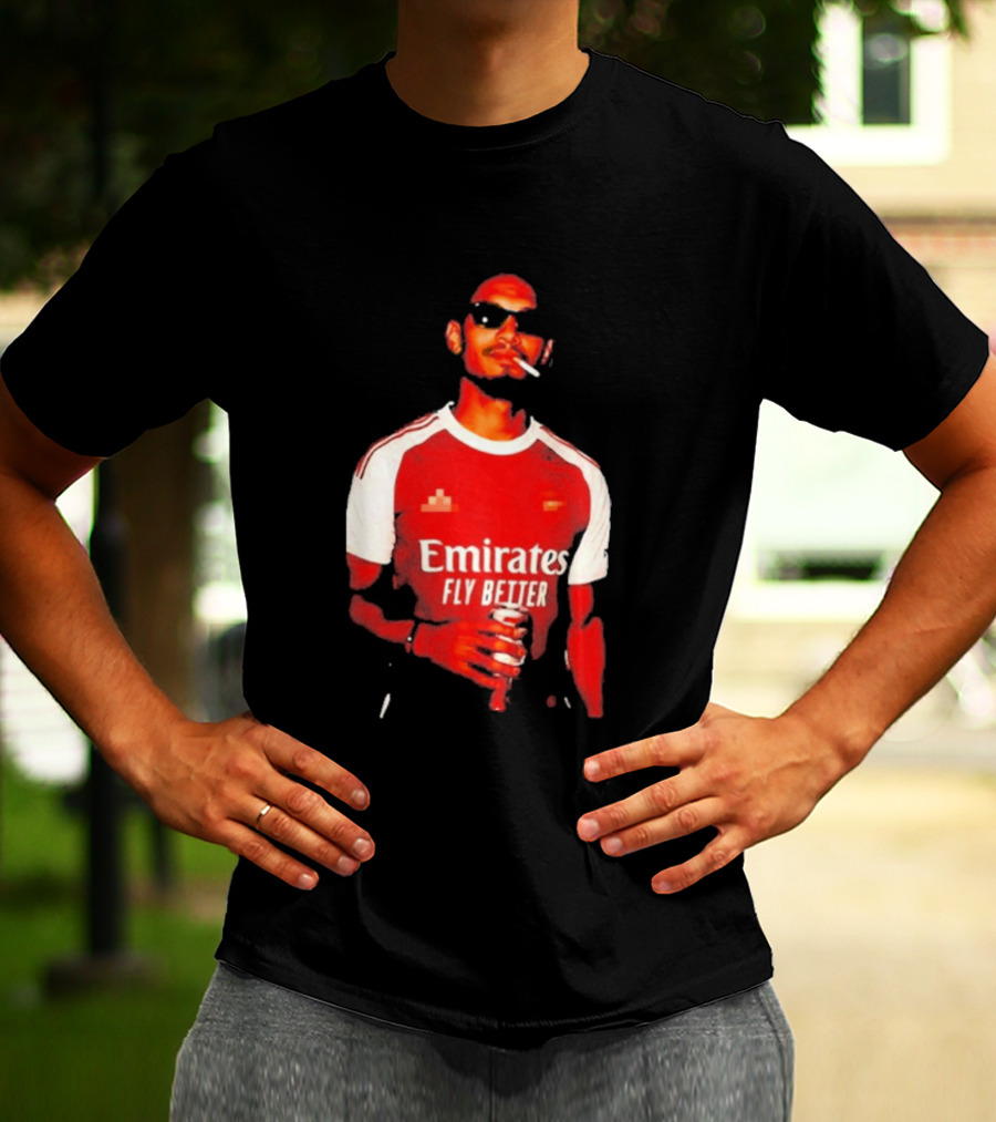 Gabriel Magalhaes Smoking Emirates Fly Better Arsenal T-Shirt