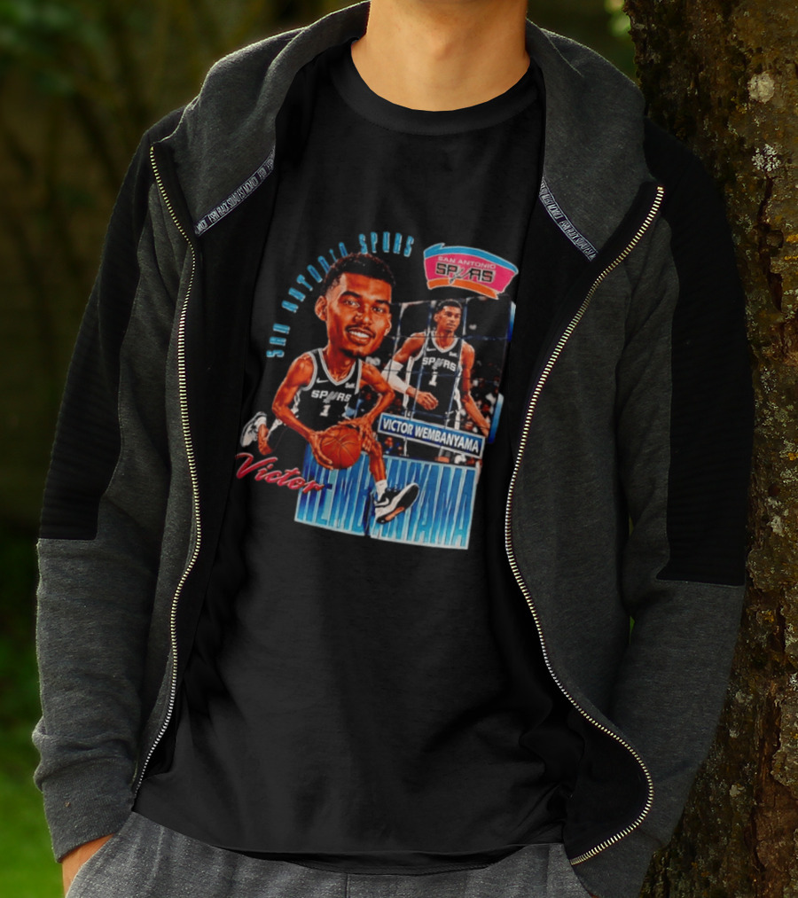 San Antonio Spurs Victor Wembanyama Basketball Caricature T-Shirt