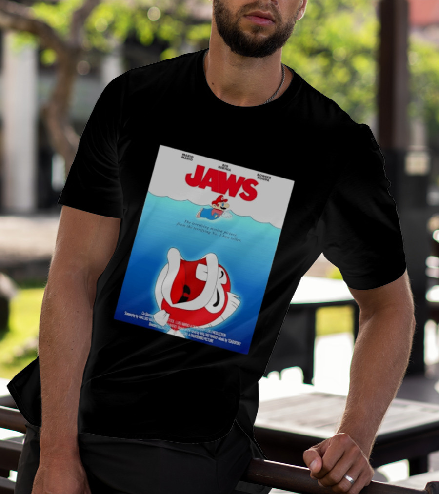 Mario Jaws Big Bertha Bowser Koopa Movie T-Shirt