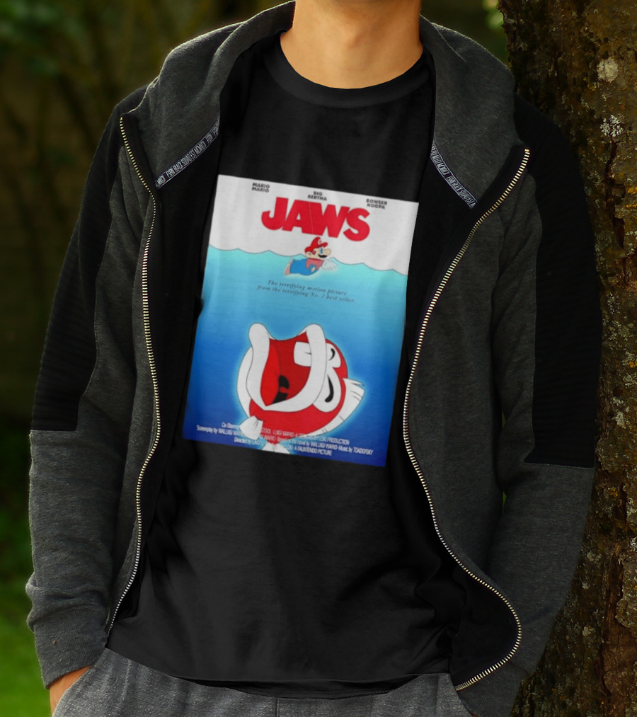 Mario Jaws Big Bertha Bowser Koopa Movie T-Shirt