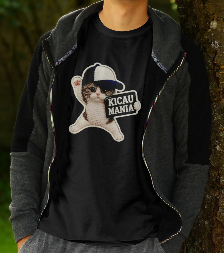Kicau Mania Crochet Cat With Baseball Cap T-Shirt
