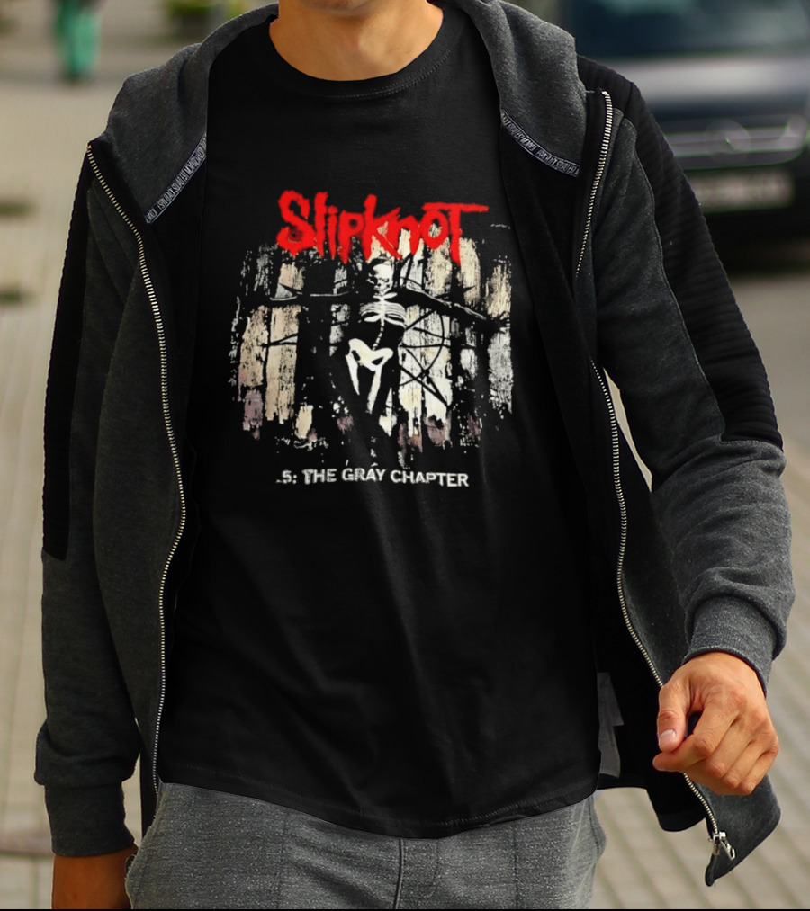 Slipknot Skull Skeleton 5 The Gray Chapter T-Shirt