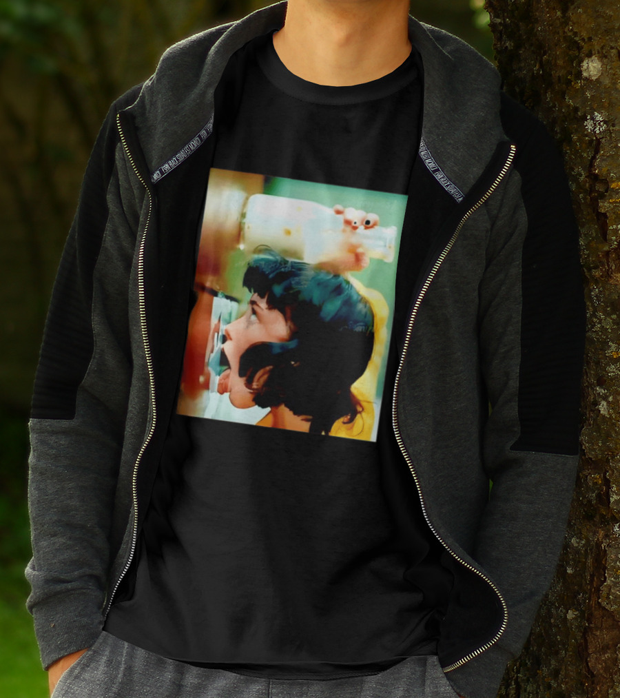 The Girl With Banging Head Licking Milk Scene T-Shirt