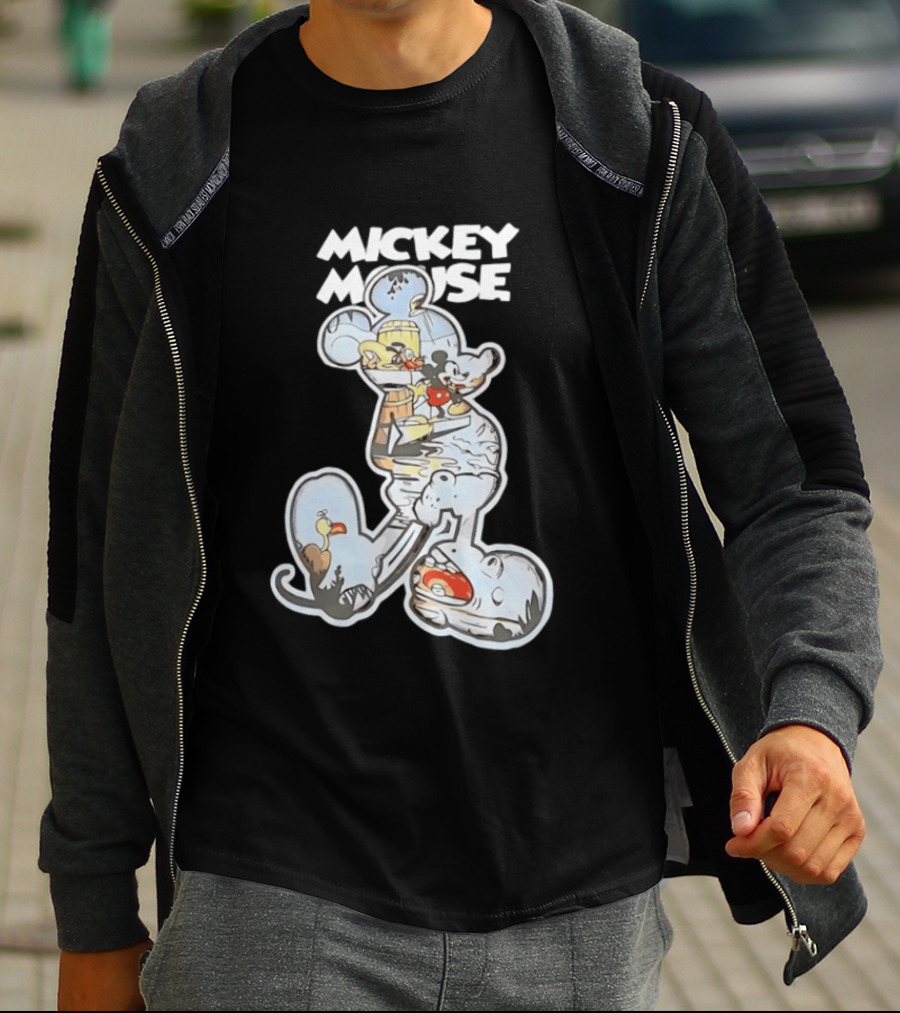 Mickey Mouse Steamboat Willie Vintage Cartoon Disney T-Shirt