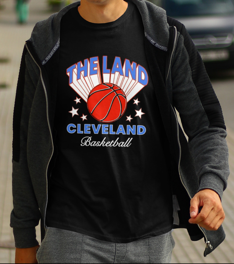 The Land Cleveland Basketball Orange Ball Vintage Style Sports Fan T-Shirt