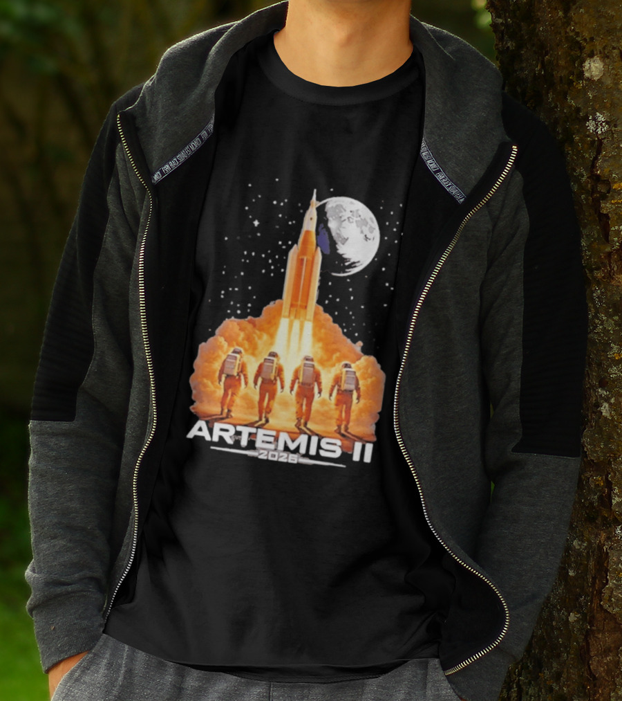 Artemis II Moon Mission 2026 NASA Astronaut Launch T-Shirt