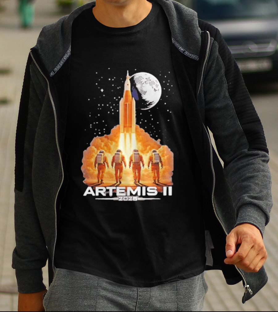 Artemis II Moon Mission 2026 NASA Astronaut Launch T-Shirt