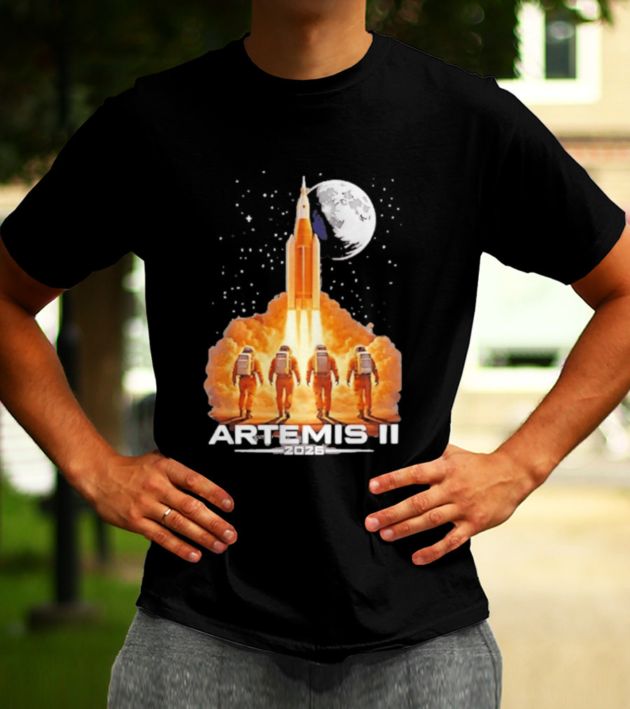 Artemis II Moon Mission 2026 NASA Astronaut Launch T-Shirt