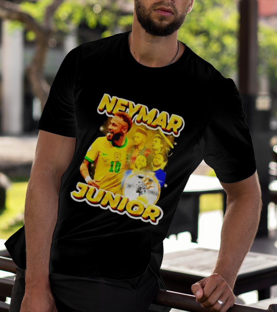 Neymar Junior Brasil National Football Team 10 Celebration Soccer Star T-Shirt