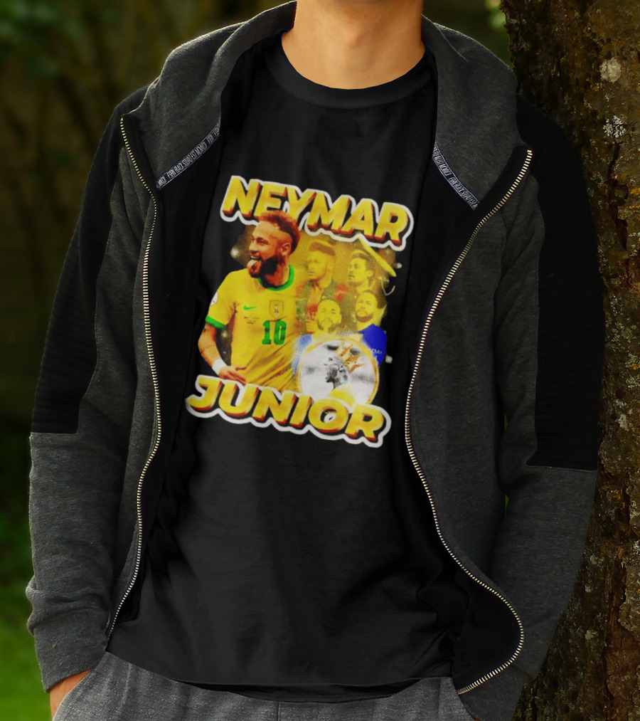 Neymar Junior Brasil National Football Team 10 Celebration Soccer Star T-Shirt