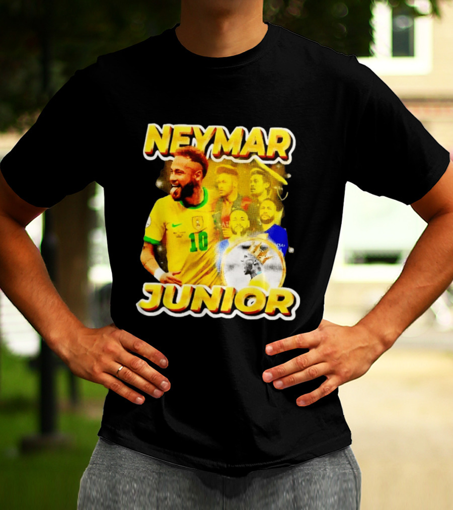 Neymar Junior Brasil National Football Team 10 Celebration Soccer Star T-Shirt