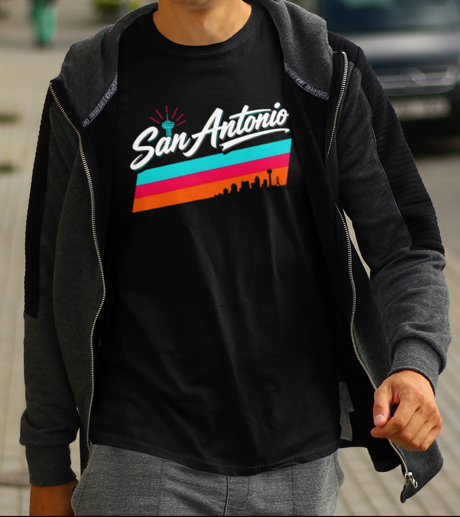 San Antonio Tower Of The Americas Spurs Basketball NBA T-Shirt