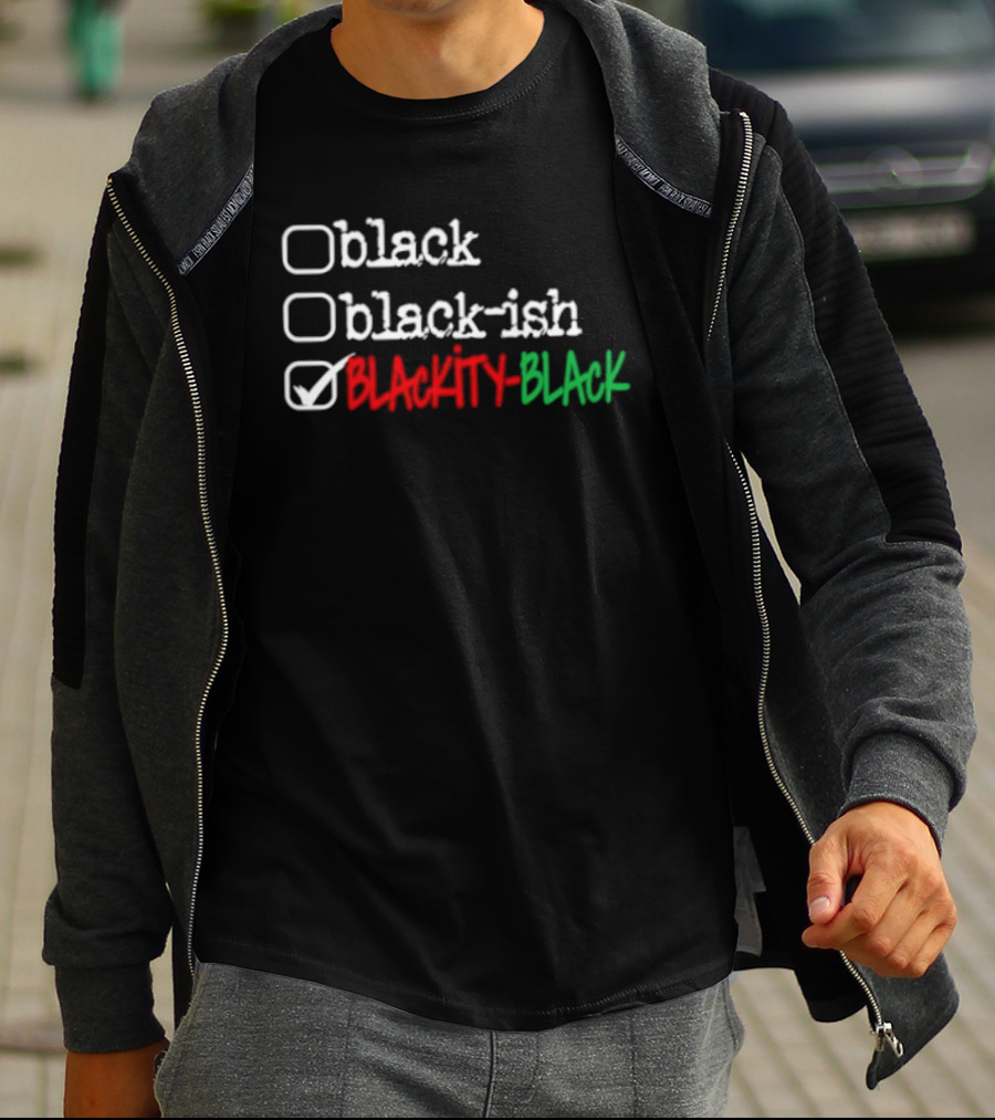 Black Black Ish Blackity Black Checked T-Shirt