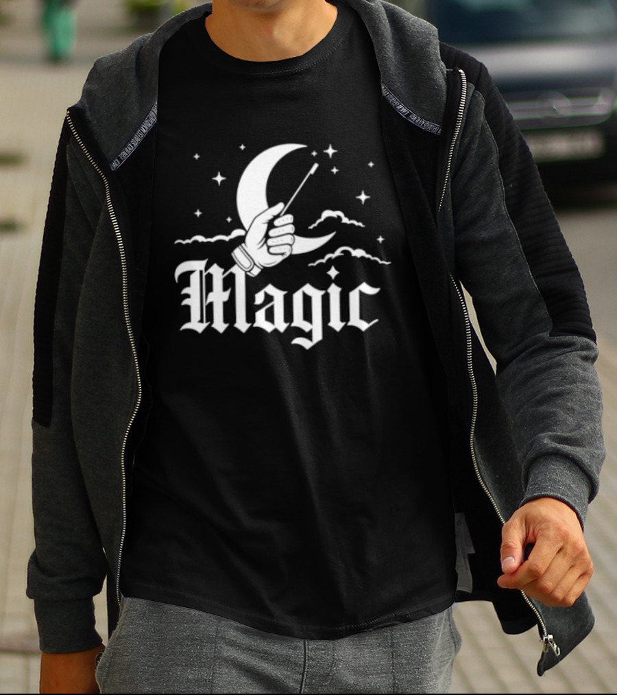 Magic Chicago White Sox Baseball Moon Hand Stars T-Shirt