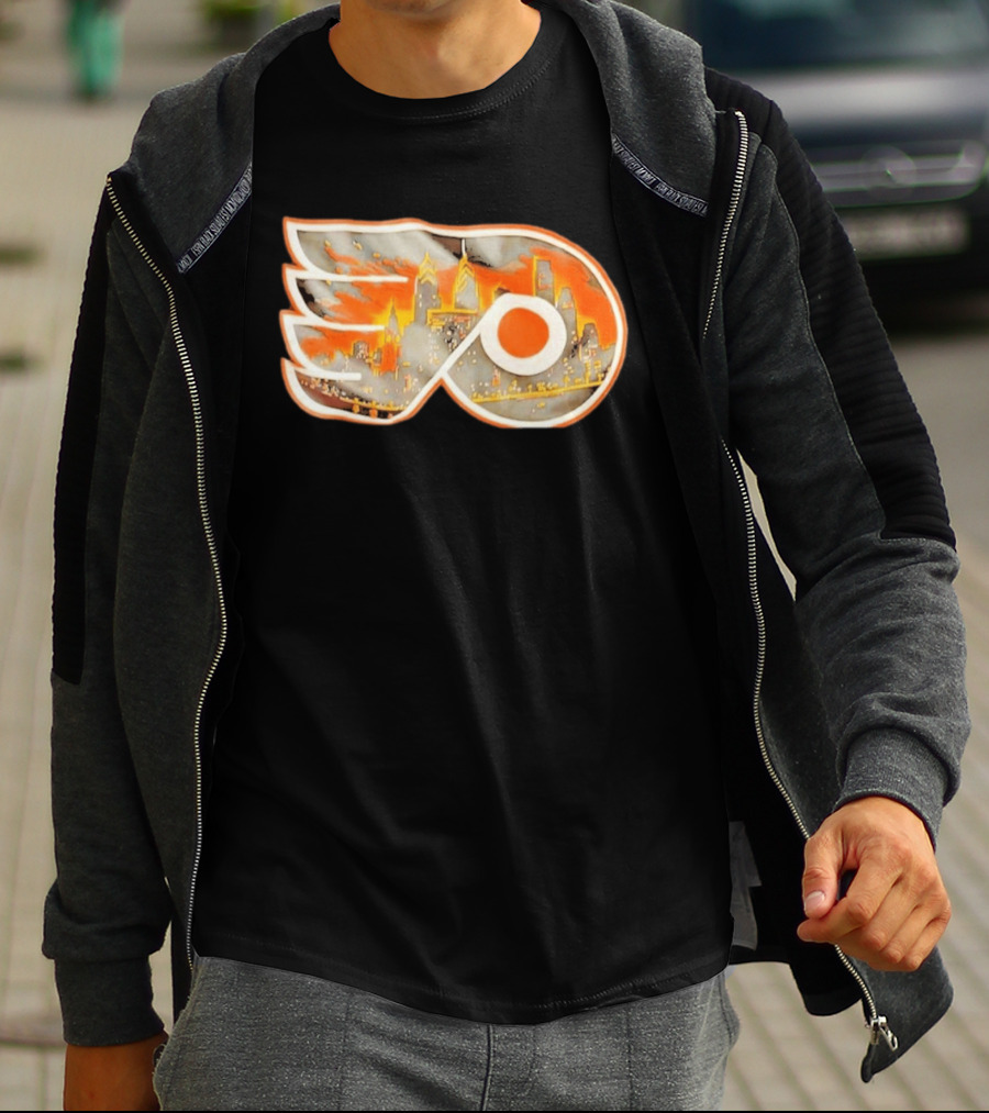 Philadelphia Flyers City Skyline NHL Hockey 2026 T-Shirt