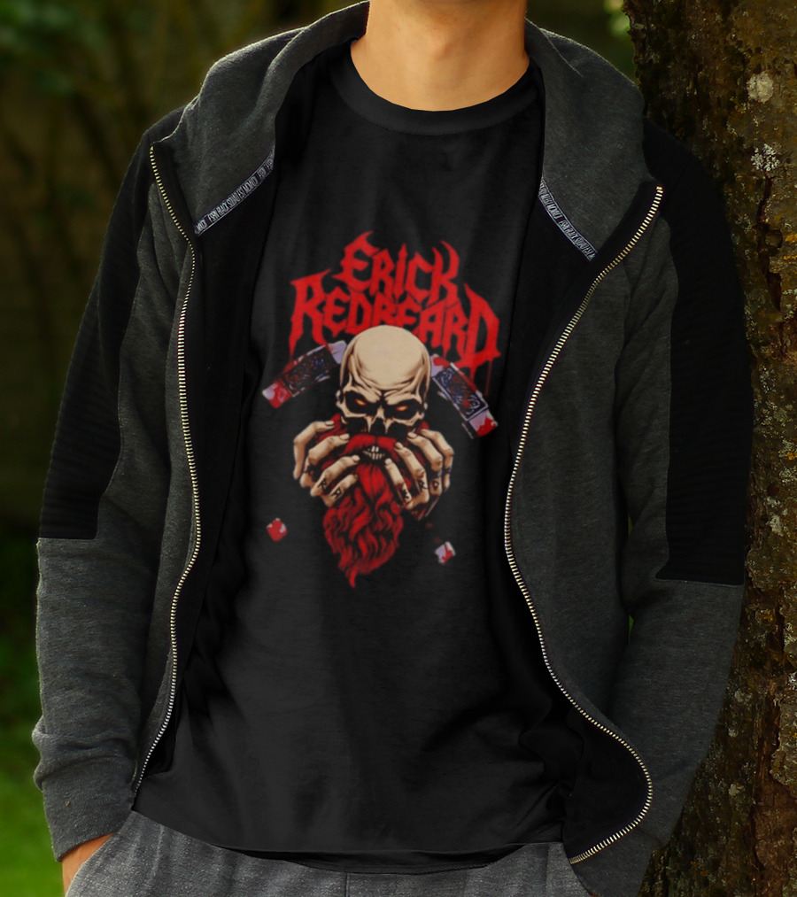 Erick Redbeard Viking Warrior Skull And Axes T-Shirt