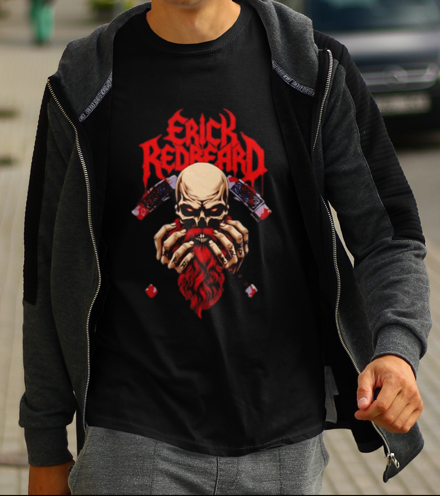 Erick Redbeard Viking Warrior Skull And Axes T-Shirt
