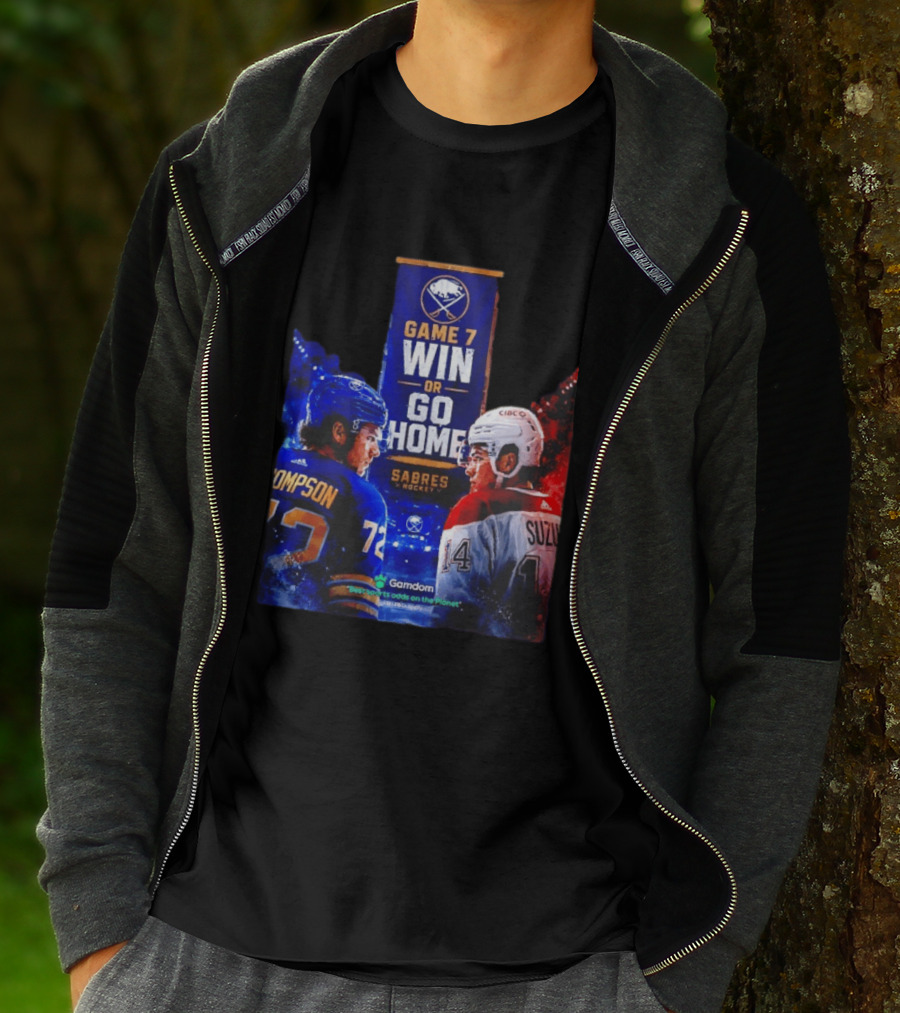 Buffalo Sabres Vs Montreal Canadiens Game 7 Win Or Go Home Matchup Thompson Suzuki T-Shirt