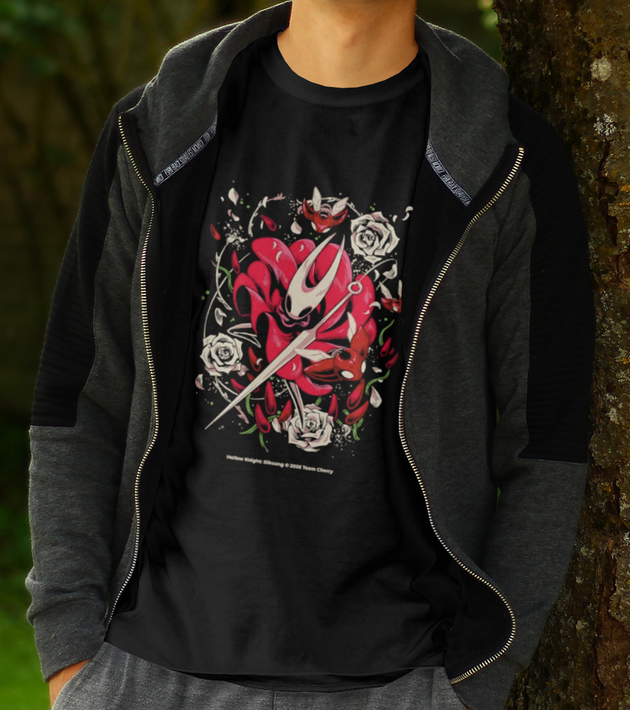 Hollow Knight Silksong Hornet Little Spider Floral T-Shirt