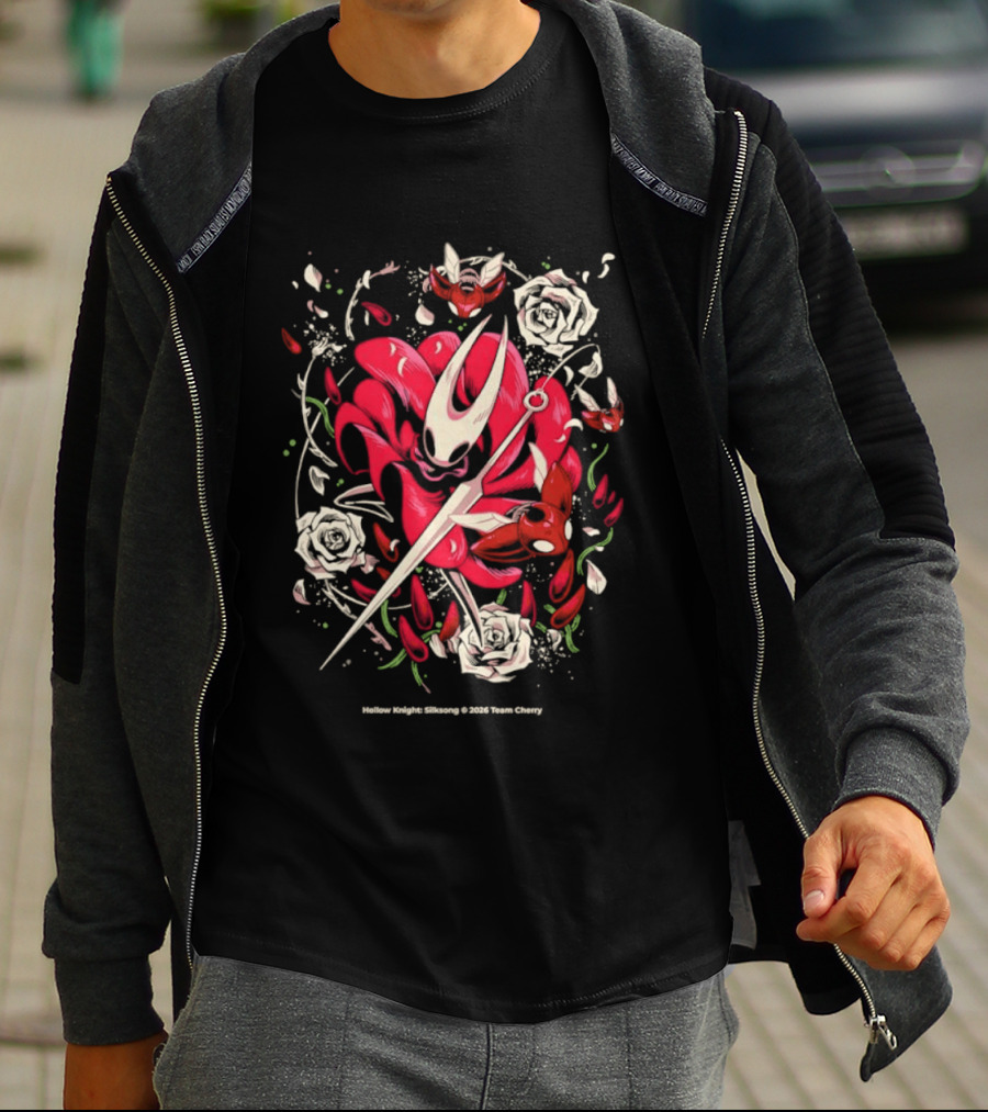 Hollow Knight Silksong Hornet Little Spider Floral T-Shirt