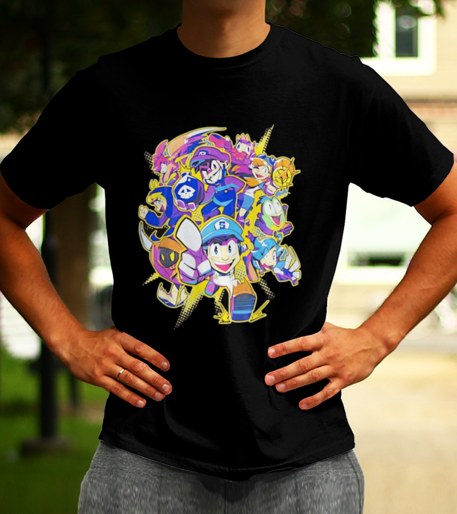 SMG4 All Star Game Characters Colorful Animation T-Shirt