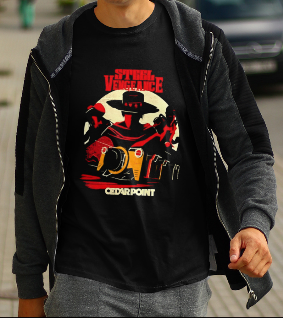 Steel Vengeance Cedar Point Wild West Cowboy Adventure T-Shirt