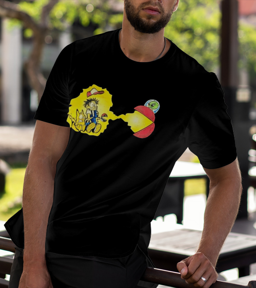 Pokémon Alien Nation Meets Pac Man Mashup T-Shirt