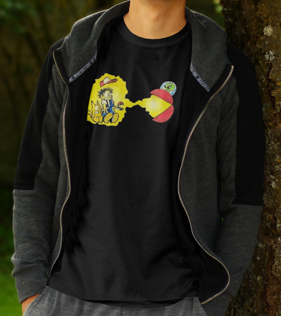Pokémon Alien Nation Meets Pac Man Mashup T-Shirt