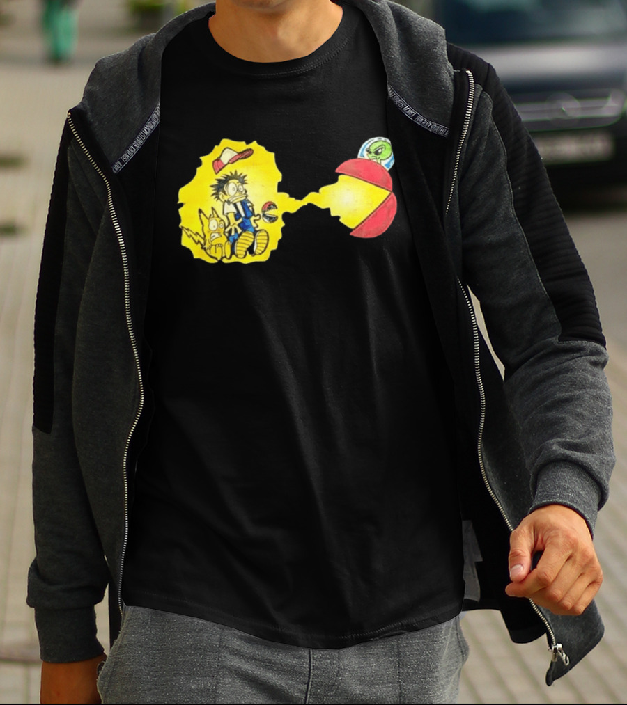 Pokémon Alien Nation Meets Pac Man Mashup T-Shirt