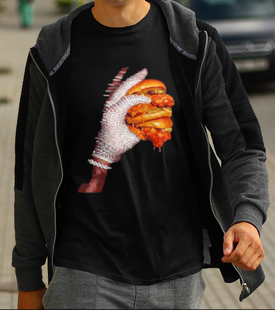 Shiny Gloves With Iceman Dreke Chicken Burger Meme T-Shirt