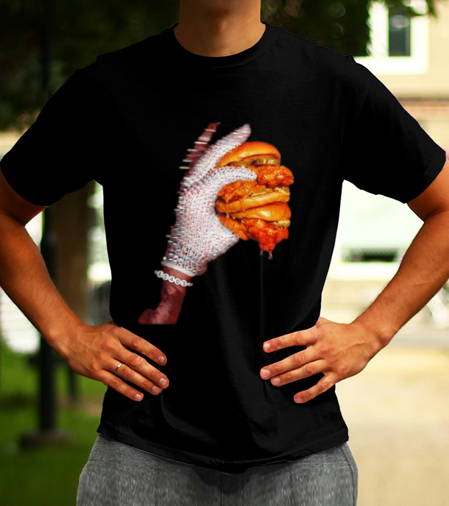Shiny Gloves With Iceman Dreke Chicken Burger Meme T-Shirt