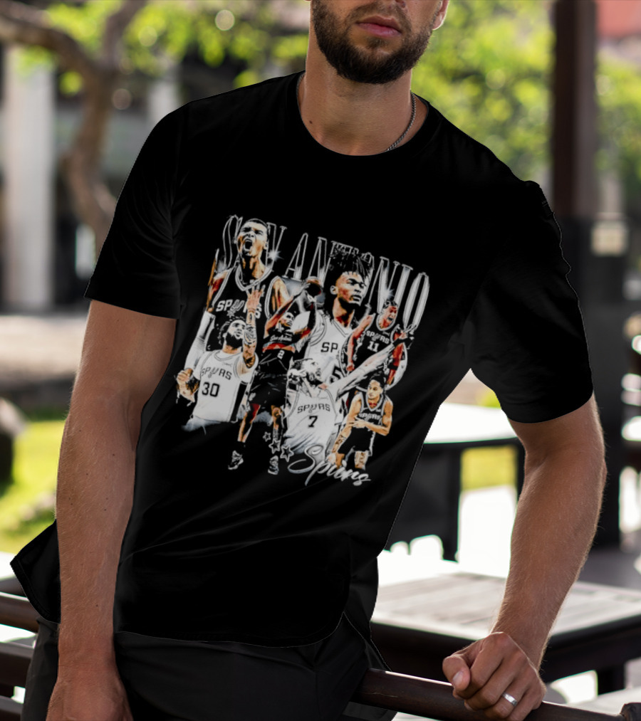 San Antonio Spurs 90s Bootleg Basketball Legends T-Shirt