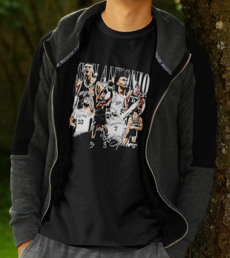 San Antonio Spurs 90s Bootleg Basketball Legends T-Shirt