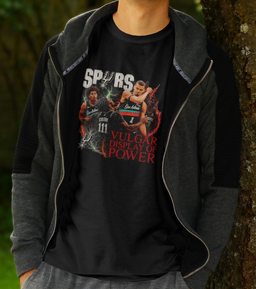 San Antonio Spurs Vulgar Display Of Power Basketball Team Action T-Shirt
