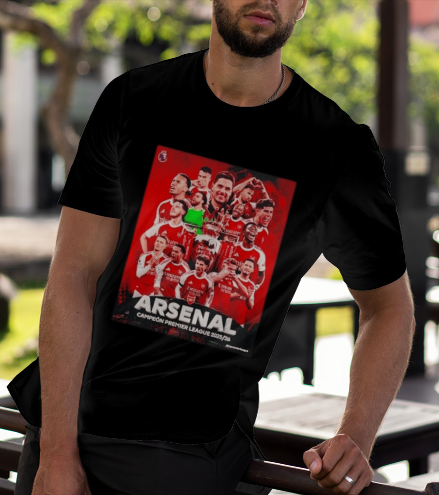 Arsenal Campeón Premier League 2025 2026 Team Players Celebration T-Shirt