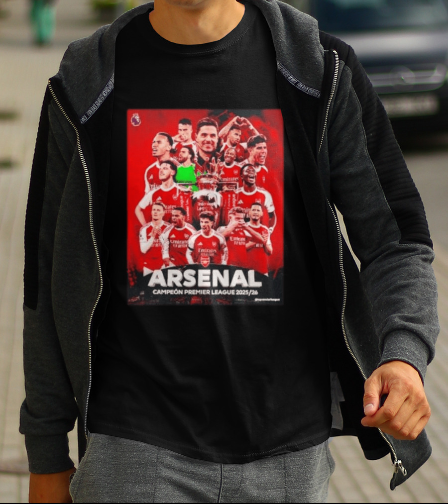 Arsenal Campeón Premier League 2025 2026 Team Players Celebration T-Shirt