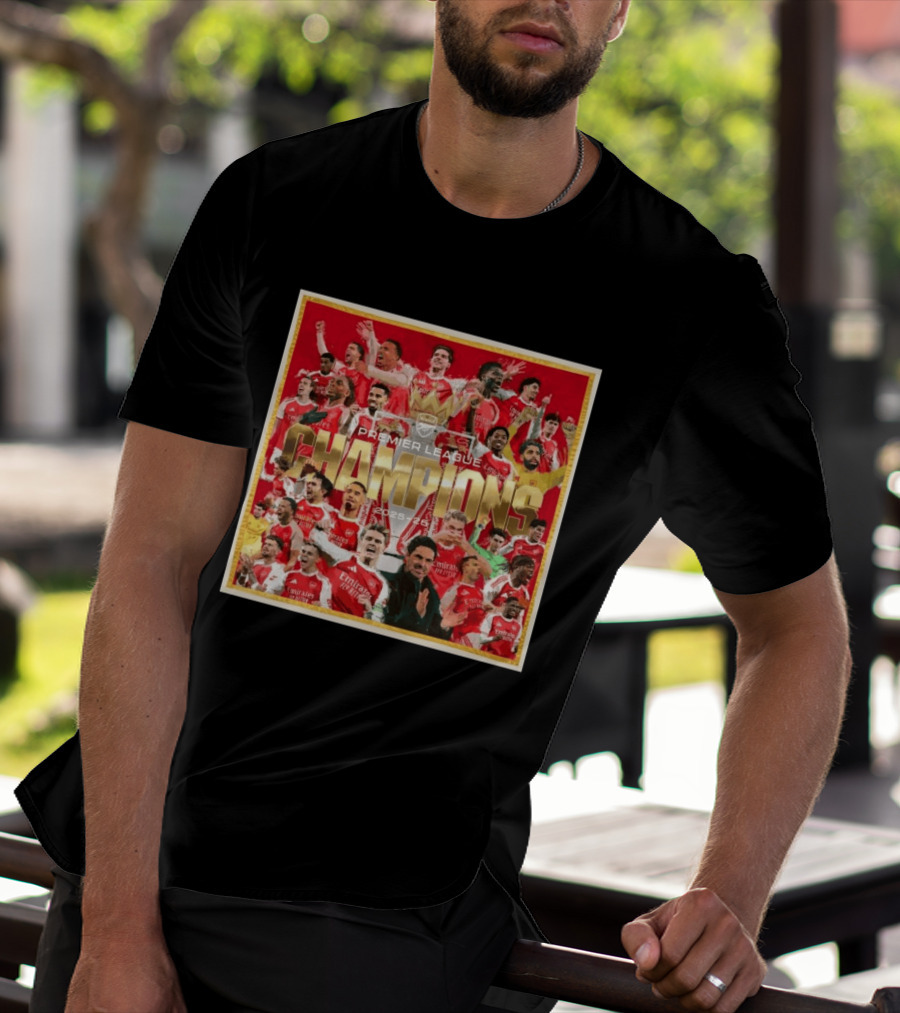 Arsenal Premier League Champions 2025 2026 Victory Celebration T-Shirt