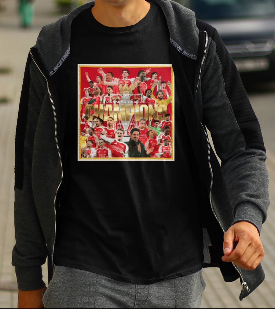 Arsenal Premier League Champions 2025 2026 Victory Celebration T-Shirt
